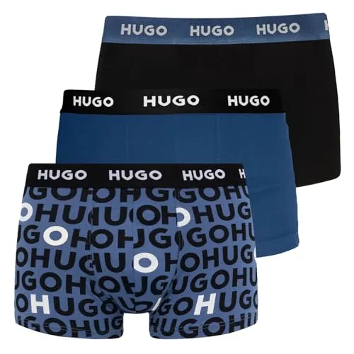 HUGO UNDERWEAR Trunk Triplet Design Herren S - Herrenunterhosen in buntem Design mit Logobund, aus hochwertigem Jersey-Material für optimalen Tragekomfort und perfekte Passform.