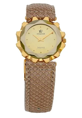 JOWISSA Damenuhr Flora mit braunem Lederarmband in braun von Jowissa