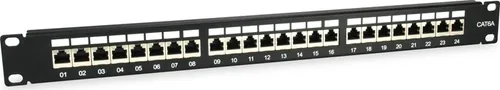 Equip Pro - Patch Panel - CAT 6a - RJ-45 X 24 - Schwarz - 1U - 48.3 cm (19