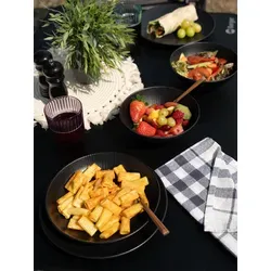 Camplife Izma RPET Geschirr-Set schwarz 12-tlg. für 4 Personen