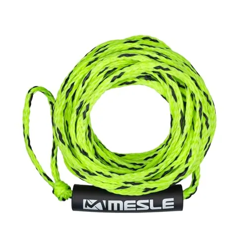 Mesle Schlepp-Leine 2P 50' für Wassersport Tubes und Schleppreifen, mit Schwimmer, Zug-Seil für 2 Personen Towable, Länge 15,2 m