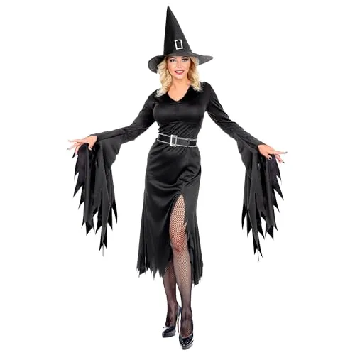W WIDMANN MILANO Hexenkostüm für Damen – Elegante Verkleidung für Halloween und Karneval