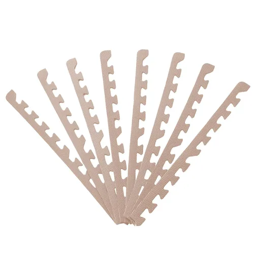 Sporttrend 24® 8 Randstücke Beige | Schutzmatten Bodenmatten Sportmatten