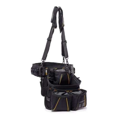 Werkzeug-Gürtel Toughbuilt Pro tb-301-6 - Sonstige Handwerkzeuge mit 25 Fächern und verstellbarem Schulterriemen, ideal für Bauarbeiter und handwerkliche Projekte.