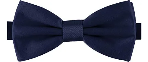 Ladeheid Herren Schmale Fliege M (12cm x 6cm), Dunkel Blau, 12cm x 6cm