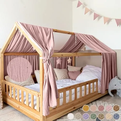 lilimaus Hausbett Himmel mit Gold Applikation in pink von lilimaus
