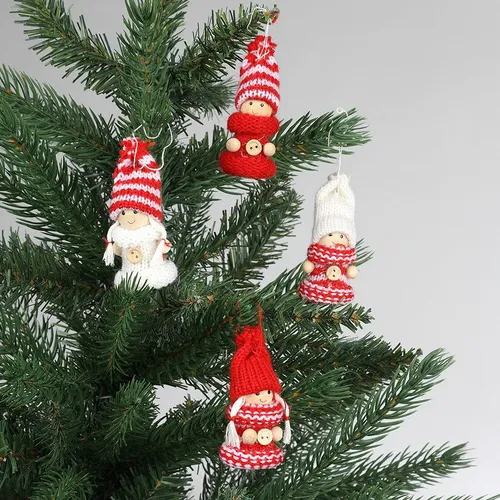Weihnachtsbaum-Anhänger Püppchen 4er-Set Mädchen Junge Weihnachten Deko Figuren