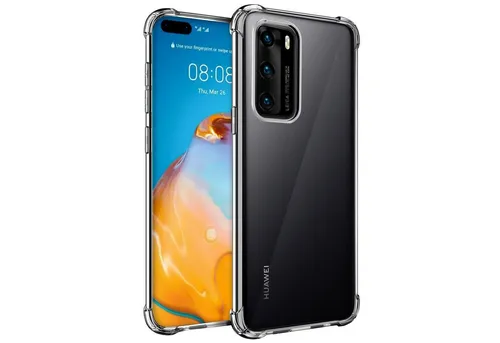 CoolGadget Handyhülle Anti Shock Rugged Case für Huawei P40 6,1 Zoll, Slim Cover Kantenschutz Schutzhülle für Huawei P40 Hülle Transparent