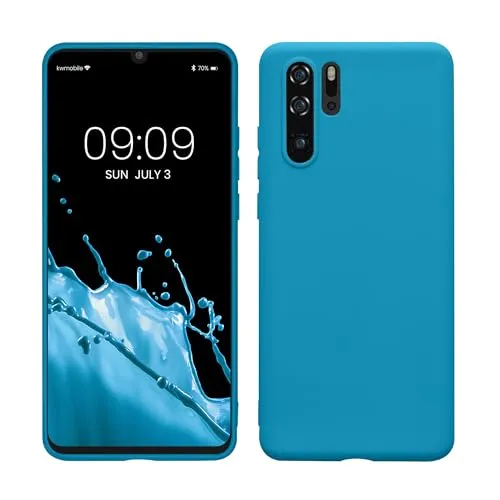 kwmobile Handyhülle für Huawei P30 Pro Hülle - TPU Case - Kabelloses Laden - Schutzhülle Cover in Karibikblau