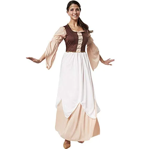 tectake® Frauenkostüm Schöne Müllerstochter - Mittelalter Kostüm für Frauen, elegantes Design mit traditionellen Elementen, ideal für Karneval oder Mittelalter-Events.