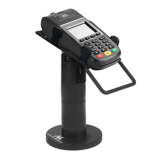 Maclean MC-818 Kartenterminal-Halterung für POS-Geräte - Bonhalter mit 270° Drehfunktion und flexibler Neigungsverstellung von -75° für optimale Sicht. Ideal für Restaurants und Geschäfte, sorgt für einfache Kundeninteraktion und sicheres Kabelmanagement.