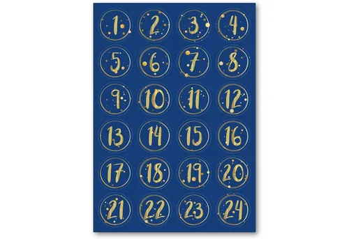 GRAVURZEILE Adventskalender Zahlenaufkleber von Gravurzeile