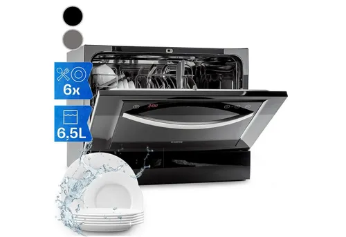 Klarstein Mini-Geschirrspüler für 6 Gedecke in schwarz von Klarstein