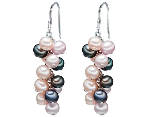 Valero Pearls Perlenohrringe Silber aus Süßwasser-Zuchtperlen - Elegante Perlenohrringe aus 925 Sterling Silber, mit exquisiten Süßwasser-Zuchtperlen in drei Farben für einen einzigartigen Glanz und faszinierende Effekte.