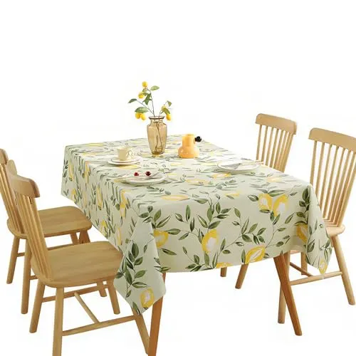 Tischdecke Rechteckig,Garten Tischdecken,Pflegeleicht Wachstischdecke,Tischdecke Wachstischdecke,Tischtuch Abwischbar Ölbeständig,Fleckschutz Pflegeleicht für Drinnen Draussen 140 * 180cm