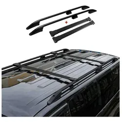 OMAC Dachträger Dachreling für Ford Connect 2002-2014 Kurzer Aluminium Schwarz 4x (4-St) schwarz