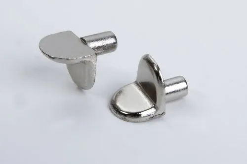 Bodentraeger Metall mit Zapfen, 5 mm vernickelt 40