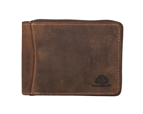 Greenburry Geldbörse Vintage 1666 RV-Scheintasche - Hochwertige Leder Geldbörse im Vintage Look, ausgestattet mit 8 Kartenfächern, umlaufendem Reißverschluss und einem praktischen Kleingeldfach – ideal für den Alltag.