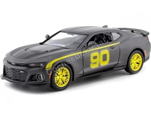 Produktbild Motormax Chevrolet Camaro ZL1 2017#90 matt grau Modellauto 1:24