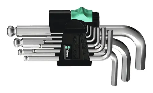 Wera Winkelschraubendreher-Satz im Handhalter 9-teilig 1,5-10 mm Kurz Kugelkopf - 5133163001