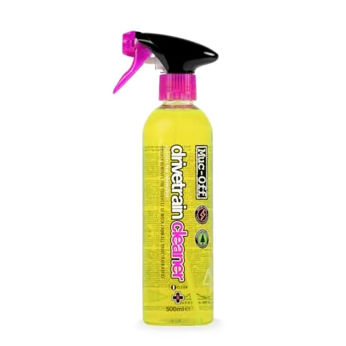 Muc Off Bio Drivetrain Cleaner 500 ml - Hochwirksamer Fahrradreiniger - Fahrrad-Pflegemittel mit biologisch abbaubarer Formel, entfernt effektiv Kettenöl und Verunreinigungen in Sekunden, ideal für alle Fahrradtypen.