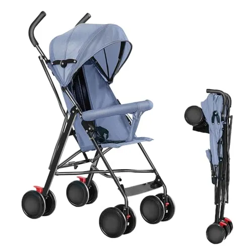 OHMG Kinderwagen CITY Buggy klappbar Sportwagen Faltbar mit 360° Rädern und Sonnenschutz