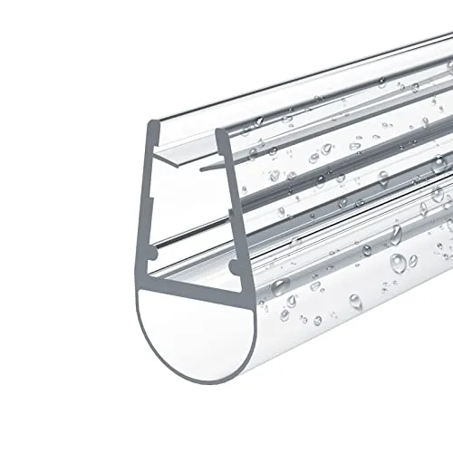 EMKE Duschdichtung Ersatzdichtung Wasserabweiser Duschtürdichtung Duschwand Duschkabine Glastür 4-6mm Glas 600mm