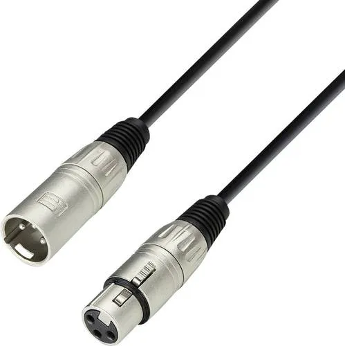 Adam Hall K3MMF0300 XLR Verbindungskabel [1x XLR-Buchse - 1x XLR-Stecker] 3.00m Schwarz