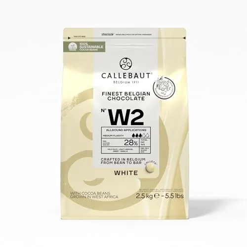 Callebaut W2 Weiße Schokolade Callets 2,5 kg von Callebaut