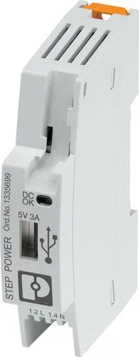 Phoenix Contact STEP3-PS 1AC 5DC 3 PT USB-A - Hutschienen-Netzteil, kompakte Stromversorgung mit 5.00 W für effiziente Anwendungen
