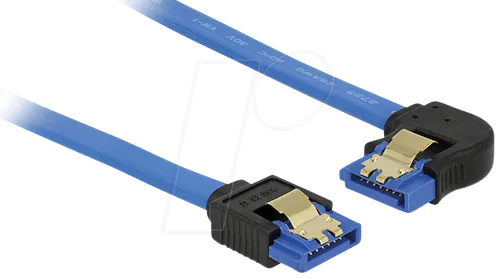DELOCK 84983 - SATA 6 Gb/s Buchse gerade > SATA Buchse, links 20 cm blau