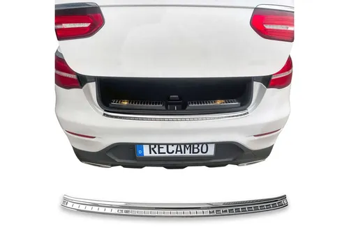 RECAMBO Ladekantenschutz für Mercedes GLC Coupe C253 - Abdeckblenden: Hochwertiger V2A rostfreier Edelstahl bietet optimalen Schutz und elegante Optik für Ihren Kofferraum - ideal für den täglichen Gebrauch.