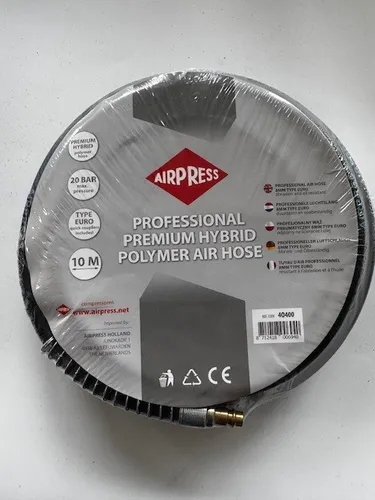 Nitril-Druckluftschlauch 10 Meter - Typ 40400 - Schläuche für Druckluftwerkzeuge, strapazierfähig und ölabweisend, ideal für Werkstätten und industrielle Anwendungen.