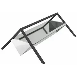 vidaXL Futtertröge für Nutztiere - Silber 111 x 76 x 38 cm - Robuster Viehfutterspender aus verzinktem Stahl, ideal für Rinder, Schafe und Ziegen. Wetterfest und langlebig mit 10 kg Kapazität – perfekt für eine effiziente Fütterung im Innen- und Außenbereich.