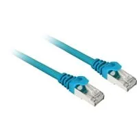 Patchkabel SFTP, RJ-45, mit Cat.7a Rohkabel blau, 50cm