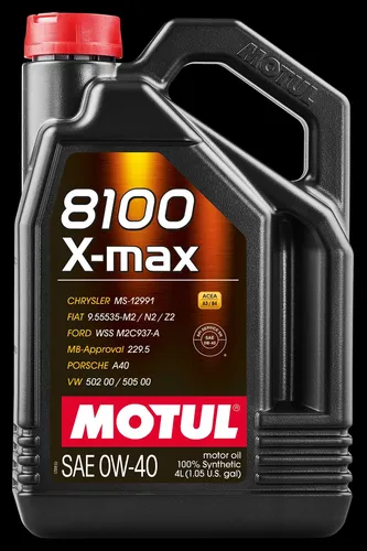 Motul 8100 X-max 0W-40 Motoröl mit Adapter