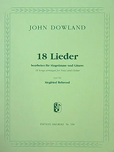 Lieder: für Singstimme und Gitarre. voice, guitar. 18