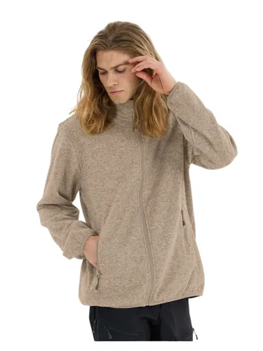 Whistler Fleecejacke Sampton - Atmungsaktive Herrenjacke in Hellbraun - Funktionsjacke aus schnell trocknendem Polyester, ideal für Sport und Alltag. Mit Stehkragen, Kinnschutz und zwei Reißverschlusstaschen für optimalen Komfort.