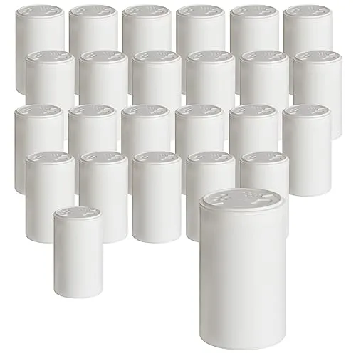 gouveo 24er Set Gewürzstreuer 200 ml weiß mit Streuaufsatz-Deckel