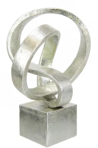 I.GE.A. Dekofigur Moderne Deko Skulptur, silber - Dekofiguren aus robustem Polyresin, ideal für Innen- und geschützten Außenbereich, feine Details und Antik-Finish machen sie zum Blickfang.