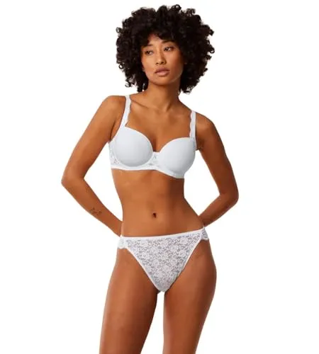 Triumph Amourette Wired Padded Bra Weiß E 75 - Eleganter Komfort - Funktionsunterwäsche mit romantischem Spitzendesign und perfektem Halt. Gepolsterte Cups sorgen für eine natürliche Form und hohen Tragekomfort. Ideal für jeden Tag und festliche Anlässe.