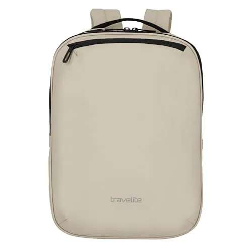 Travelite Handgepäck Rucksack mit Laptopfach - Laptop-Rucksack mit wasserabweisendem Material, ideal für Reisen und den Alltag. Mit Trolley Sleeve und gepolstertem Fach für Laptops bis 13 Zoll.