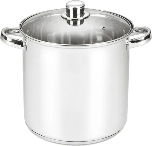 Kochtopf Edelstahl 17 Liter mit Glasdeckel von Michelino