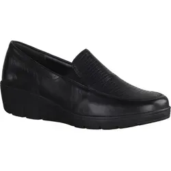 Semler Judith J7255-001 Damenslipper - Bequeme Slipper in Schwarz aus hochwertigem Leder mit Wechselfußbett, ideal für den Alltag. Der sportlich-feminine Schuh bietet Komfort und eine angenehme Passform.
