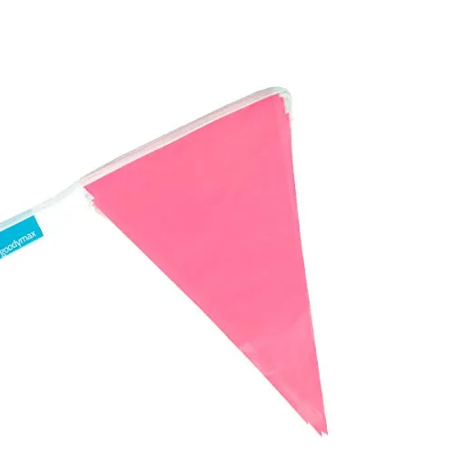 Goodymax® Wimpelkette 10 m Pink - viele weitere Farben & Farbkombinationen zur Auswahl