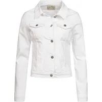 Rock Creek Damen Jeansjacke Weiß - Klassische Damen Jeansjacke von Rock Creek mit geradem Schnitt und zwei Brusttaschen. Ideal für lässige Casual-Looks, perfekt kombinierbar mit Jeans und T-Shirt.