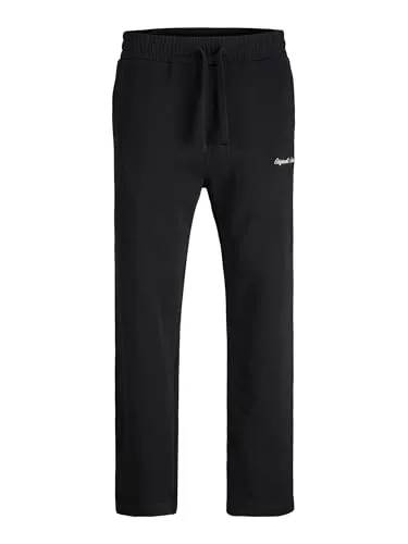 Jack & Jones JPSTKANE NORREBRO SWEAT PANTS NOOS, Gr. L - N-Gr, Black N-Gr - Bequeme Herren-Sweathose mit breitem Hosenbein und klassischer Leibhöhe. Pflegeleichtes Material für unkomplizierte Freizeitslooks.