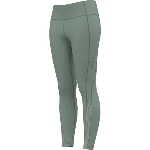 Jako Tight Power Damen - Blau für maximales Workout - Tights für Damen mit keep dry Funktion und nachhaltigem Material. Optimaler Tragekomfort durch breiten Bund und praktische Taschen.