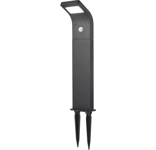 sygonix LED-Außenstandleuchte mit Bewegungsmelder SY-4677494 - 1.2 W Tageslichtweiß, energieeffizient mit Dämmerungssensor und solarbetriebener Aufladung