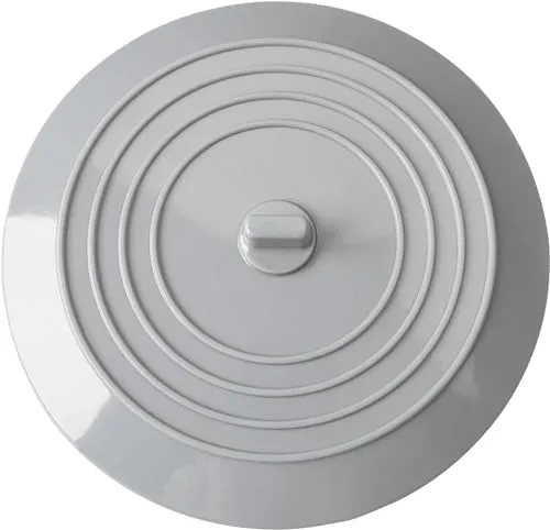 tifanso Universeller Badewannenstopfen, Silikon-Ablaufstopfen für Küchenspüle und Waschbecken, Badewanne und Badezimmer, 15,2 cm (1 x grau)